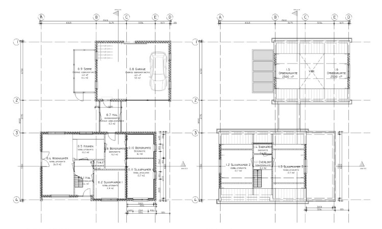 Omgevingsvergunning aanbouw plattegrond