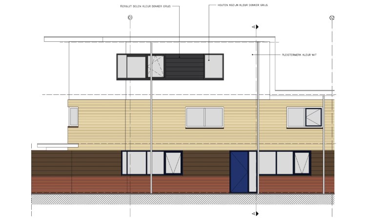 Omgevingsvergunning dakopbouw bouwtekening