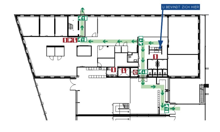 vluchtwegplattegrond hotel